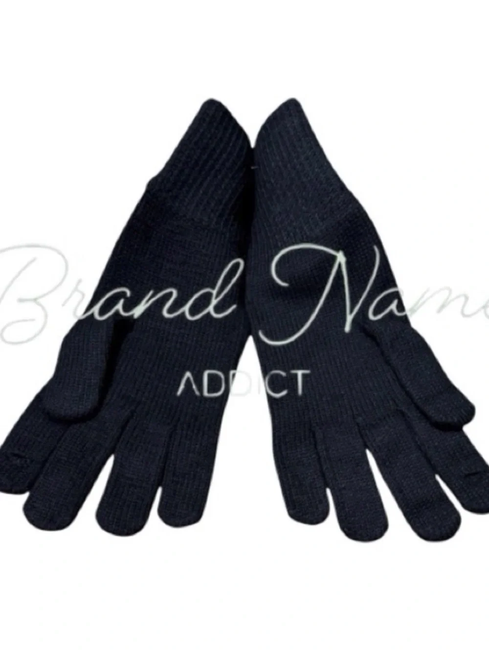 NEW Karl Lagerfeld Black Knit Beanie & Gloves with Crystal 'KARL' Accent SET 🖤